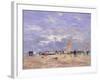 The Jetty at Deauville, 1869-Eugène Boudin-Framed Giclee Print