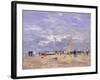 The Jetty at Deauville, 1869-Eugène Boudin-Framed Giclee Print