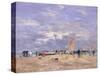 The Jetty at Deauville, 1869-Eugène Boudin-Stretched Canvas