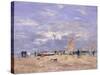 The Jetty at Deauville, 1869-Eugène Boudin-Stretched Canvas