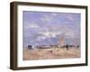 The Jetty at Deauville, 1869-Eugène Boudin-Framed Giclee Print