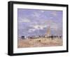 The Jetty at Deauville, 1869-Eugène Boudin-Framed Giclee Print