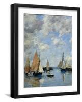 The Jetty at High Tide, Trouville-Eugène Boudin-Framed Giclee Print