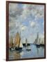 The Jetty at High Tide, Trouville-Eugène Boudin-Framed Giclee Print