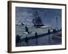 The Jetty at Le Havre, Bad Weather, 1870-Claude Monet-Framed Giclee Print