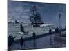 The Jetty at Le Havre, Bad Weather, 1870-Claude Monet-Mounted Giclee Print