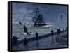 The Jetty at Le Havre, Bad Weather, 1870-Claude Monet-Framed Stretched Canvas