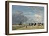 The Jetty at Trouville, 1869 (Oil on Canvas)-Eugene Louis Boudin-Framed Giclee Print