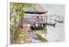 The Jetty, Cochin, 1991-Lucy Willis-Framed Giclee Print