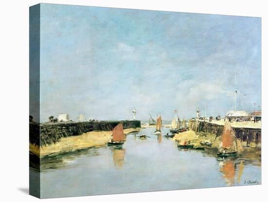 The Jetty, Trouville-Eugene Louis Boudin-Stretched Canvas