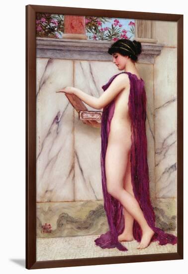 The Jewel Box (A Precious Gift), 1905 (Oil on Panel)-John William Godward-Framed Giclee Print