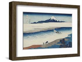 The Jewel River In Musashi Province-Katsushika Hokusai-Framed Art Print