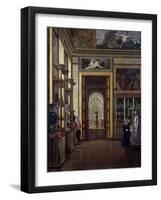 The Jewelry Room of the Louvre and Charles X's Adjoining Rooms by Joseph Auguste-null-Framed Giclee Print