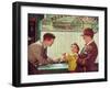 The Jewelry Shop (or Girl Trying on Jewelry)-Norman Rockwell-Framed Giclee Print