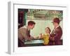 The Jewelry Shop (or Girl Trying on Jewelry)-Norman Rockwell-Framed Giclee Print