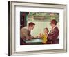 The Jewelry Shop (or Girl Trying on Jewelry)-Norman Rockwell-Framed Giclee Print