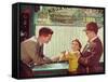 The Jewelry Shop (or Girl Trying on Jewelry)-Norman Rockwell-Framed Stretched Canvas