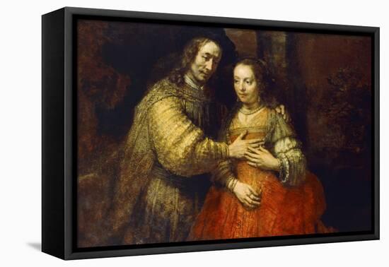 The Jewish Bride-Rembrandt van Rijn-Framed Stretched Canvas