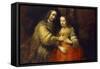 The Jewish Bride-Rembrandt van Rijn-Framed Stretched Canvas