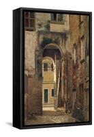 The Jewish Ghetto in Rovigo, by Giovanni Biasin-null-Framed Stretched Canvas