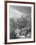 The Jews Rebuild the Temple of Jerusalem-Gustave Dor?-Framed Art Print
