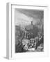 The Jews Rebuild the Temple of Jerusalem-Gustave Dor?-Framed Art Print