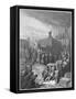 The Jews Rebuild the Temple of Jerusalem-Gustave Dor?-Framed Stretched Canvas