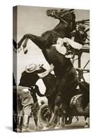 The Jockey Herbert Loses Control of His Horse at the Start of a Race in New York-null-Stretched Canvas