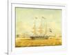 The Johan Melchior Kemper at Anchor by Rotterdam Harbour (Pencil, Pen and Ink and W/C on Paper)-Jacob Spin-Framed Giclee Print