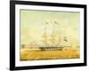 The Johan Melchior Kemper at Anchor by Rotterdam Harbour (Pencil, Pen and Ink and W/C on Paper)-Jacob Spin-Framed Giclee Print