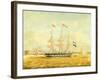 The Johan Melchior Kemper at Anchor by Rotterdam Harbour (Pencil, Pen and Ink and W/C on Paper)-Jacob Spin-Framed Giclee Print