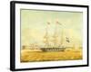 The Johan Melchior Kemper at Anchor by Rotterdam Harbour (Pencil, Pen and Ink and W/C on Paper)-Jacob Spin-Framed Giclee Print