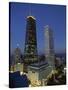 The John Hancock Center on Left, and the Old Water Tower in Low Centre, Chicago-Robert Francis-Stretched Canvas