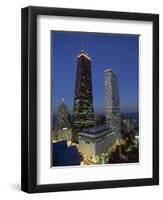 The John Hancock Center on Left, and the Old Water Tower in Low Centre, Chicago-Robert Francis-Framed Photographic Print