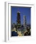 The John Hancock Center on Left, and the Old Water Tower in Low Centre, Chicago-Robert Francis-Framed Photographic Print