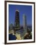 The John Hancock Center on Left, and the Old Water Tower in Low Centre, Chicago-Robert Francis-Framed Photographic Print