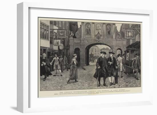 The Johnson Centenary, Dr Johnson and Boswell in Fleet Street-Charles Green-Framed Giclee Print