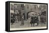 The Johnson Centenary, Dr Johnson and Boswell in Fleet Street-Charles Green-Framed Stretched Canvas