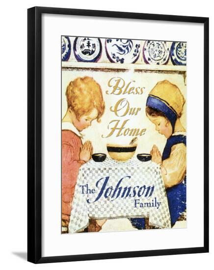 The Johnson Family, Bless Our Home--Framed Giclee Print
