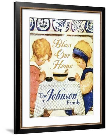 The Johnson Family, Bless Our Home--Framed Giclee Print