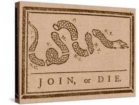 The Join Or Die Print Was a Political Cartoon Created by Benjamin Franklin-Stocktrek Images-Stretched Canvas