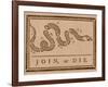 The Join Or Die Print Was a Political Cartoon Created by Benjamin Franklin-Stocktrek Images-Framed Photographic Print