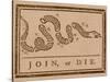 The Join Or Die Print Was a Political Cartoon Created by Benjamin Franklin-Stocktrek Images-Stretched Canvas