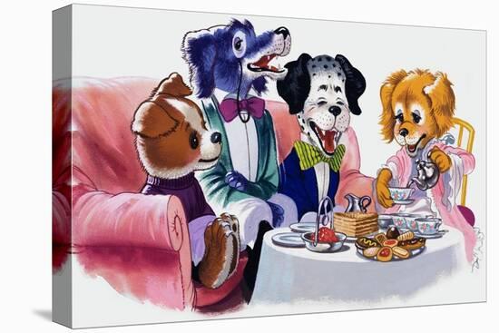 The Jolly Dogs-Francis Phillipps-Stretched Canvas