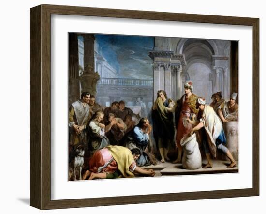 The Joseph's Silver Cup in Benjamin's Sack-Jacopo Amigoni-Framed Giclee Print