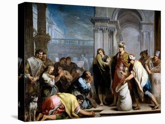 The Joseph's Silver Cup in Benjamin's Sack-Jacopo Amigoni-Stretched Canvas