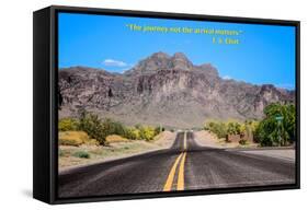 The Journey Not the Arrival Matters T.S. Eliot Quote-null-Framed Stretched Canvas