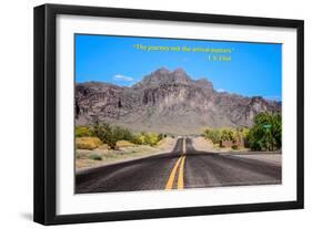 The Journey Not the Arrival Matters T.S. Eliot Quote-null-Framed Photo