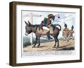 The Journey of a Modern Hero, to the Island of Elba, 1814-null-Framed Giclee Print