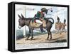 The Journey of a Modern Hero, to the Island of Elba, 1814-null-Framed Stretched Canvas